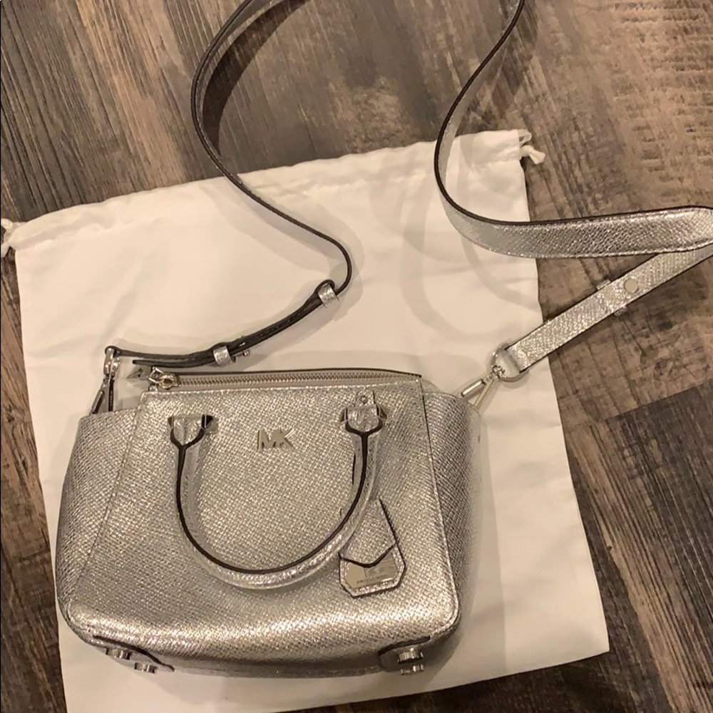 Michael Kors silver mini bag